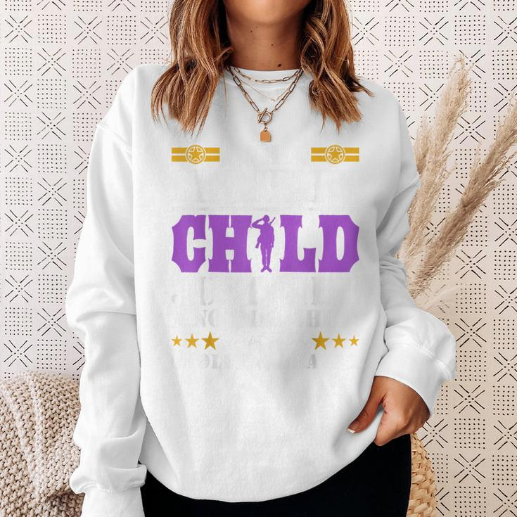 I Am A Military Child Purple Up For Military Child Month Sweatshirt Gifts for Her