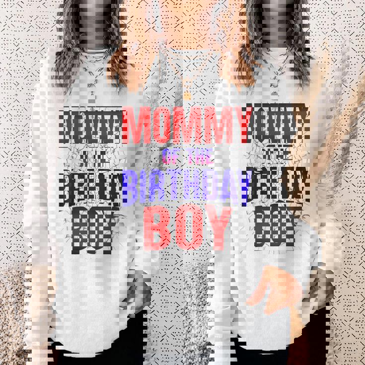 Mommy Of The Birthday Spider Web Boy Family Matching Sweatshirt Gifts for Her