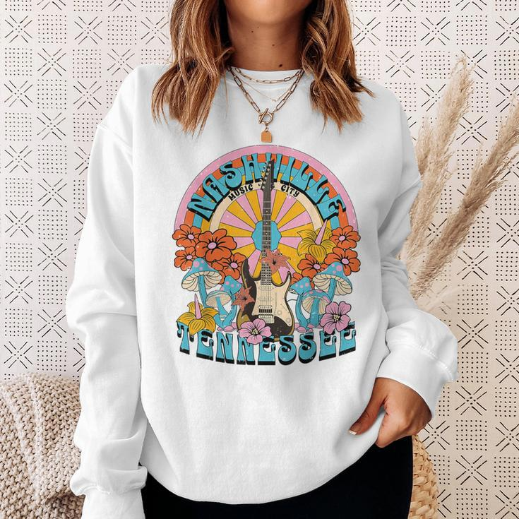 Nashville Country Music City Girls Trip Retro Nash Bash Bach Sweatshirt Gifts for Her