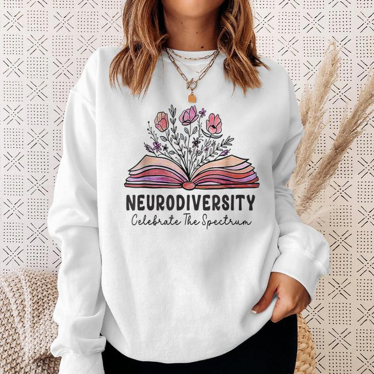 Neurodiversity Celebrate The Spectrum Brain Autism Awareness Sweatshirt Gifts for Her
