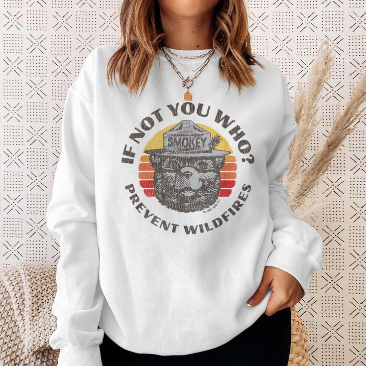 If Not You Who Vintage Smokey Bear 80S Sunset Sweatshirt Gifts for Her
