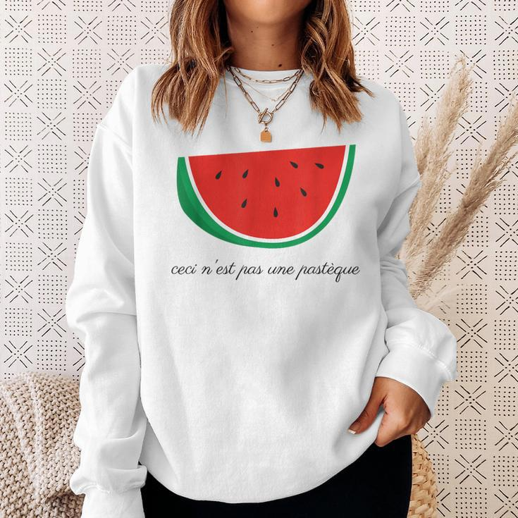 This Is Not A Watermelon Palestine Flag French Version Sweatshirt Gifts for Her