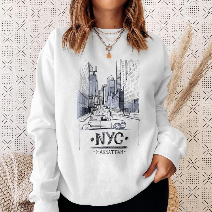 Ny New York City Nyc Manhattan Skylines Buildings Sweatshirt Gifts for Her