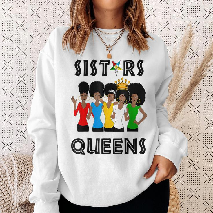 Oes Fatal Sistars Queens Ladies Eastern Star Mother's Day Sweatshirt Gifts for Her