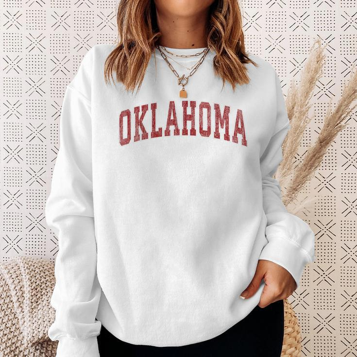 Oklahoma Ok Vintage Athletic Sports Red Style Sweatshirt Gifts for Her
