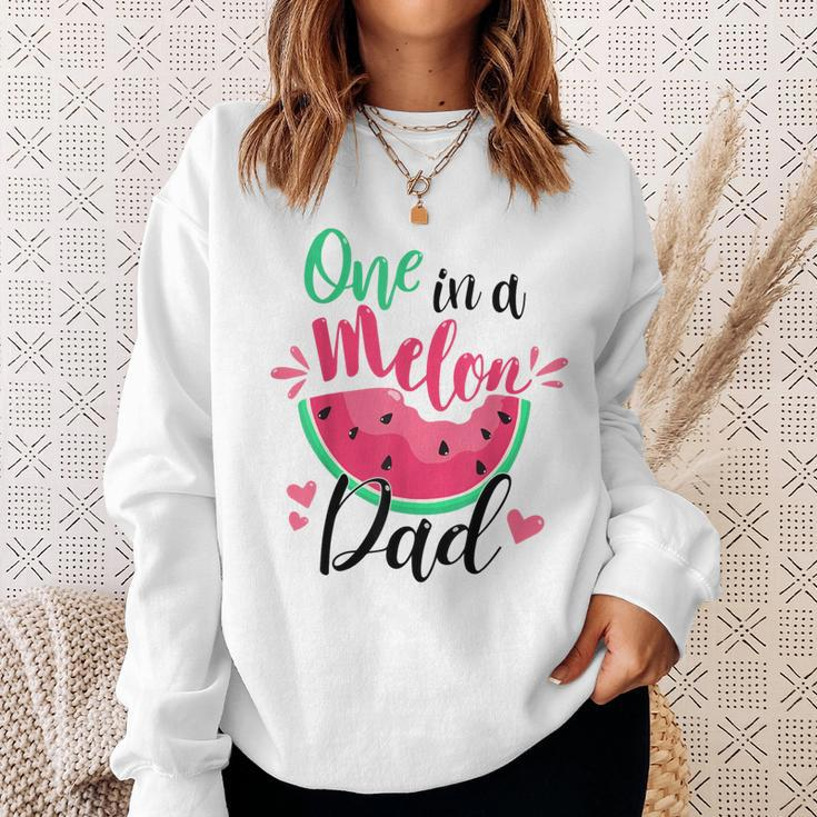 One In A Melon Dad Summer Birthday Party Matching Family Sweatshirt Gifts for Her