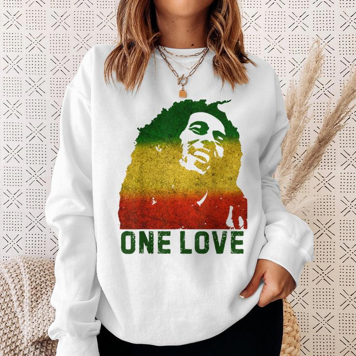 One Reggae Love Reggae Music Lover Jamaica Rock Roots Sweatshirt Gifts for Her