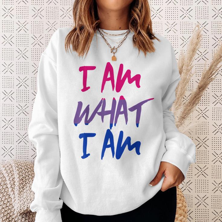 I Am What I Am I Am Flag For Bisexual Sweatshirt Geschenke für Sie