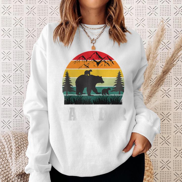 Papa Bär Mit Zwillingenatertag Retroater & Opa Geschenk Kapuzenjacke Sweatshirt Geschenke für Sie