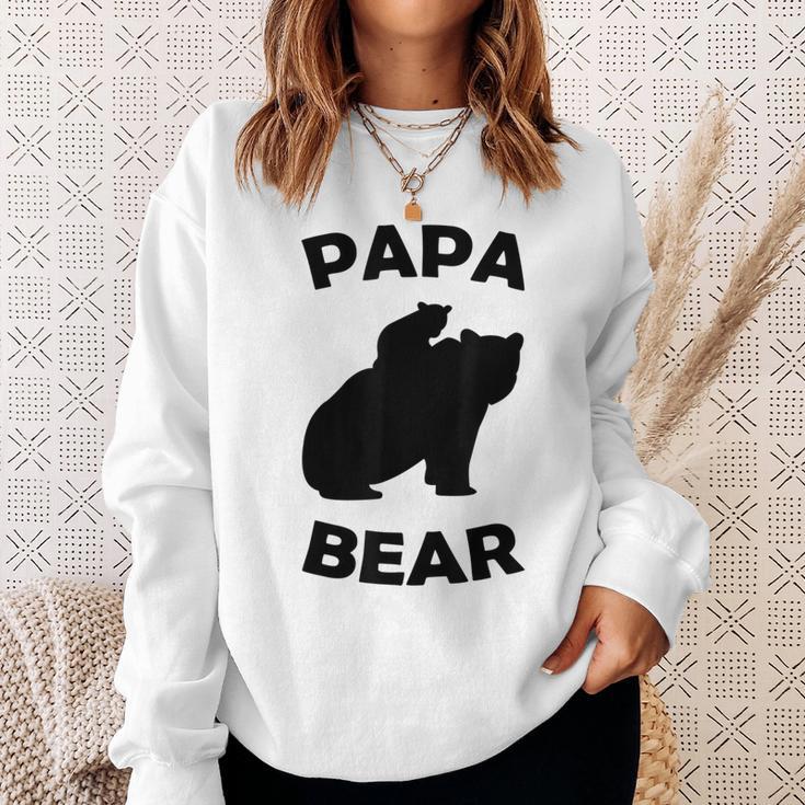 Papa Bear Baby Cub Für Papa Zumatertag Sweatshirt Geschenke für Sie