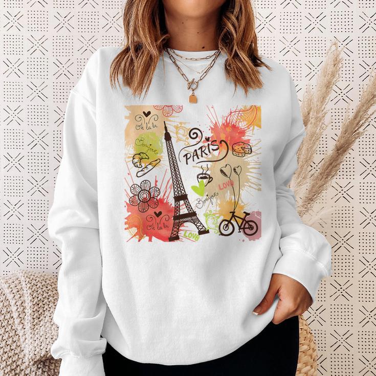 Paris Eiffel Tower France France French Souvenir Sweatshirt Geschenke für Sie