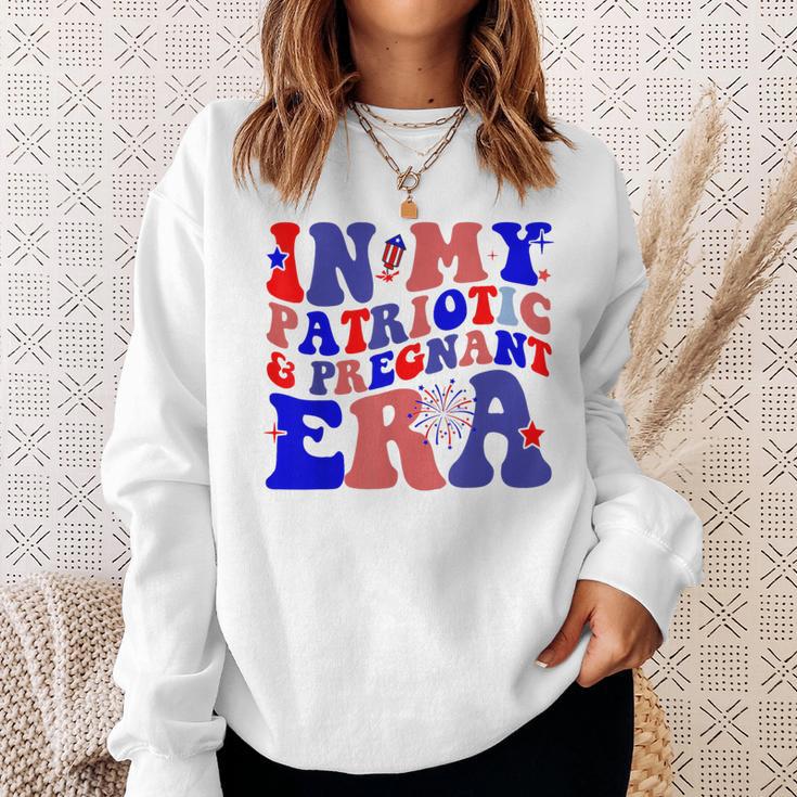 In My Patriotic And Pregnant Era 4Th Of July Pregnancy Sweatshirt Gifts for Her