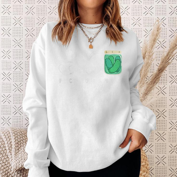 Peace Love Pickles Lover Retro Pickle Jar Squad Sweatshirt Gifts for Her