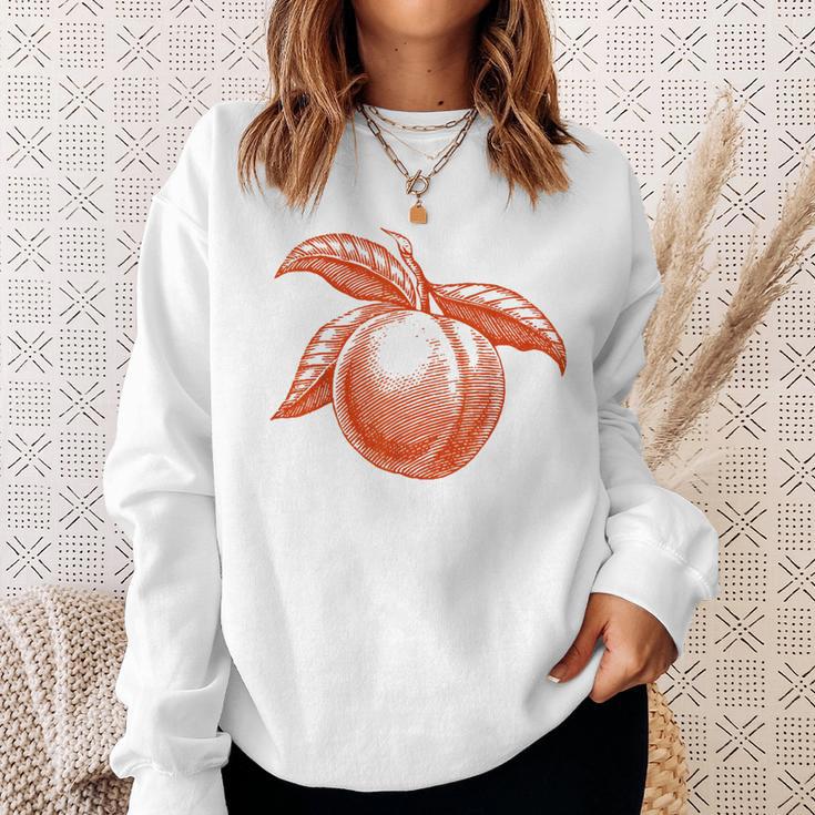 Peach Fruit Vintage Graphic Peach Sweatshirt Gifts for Her