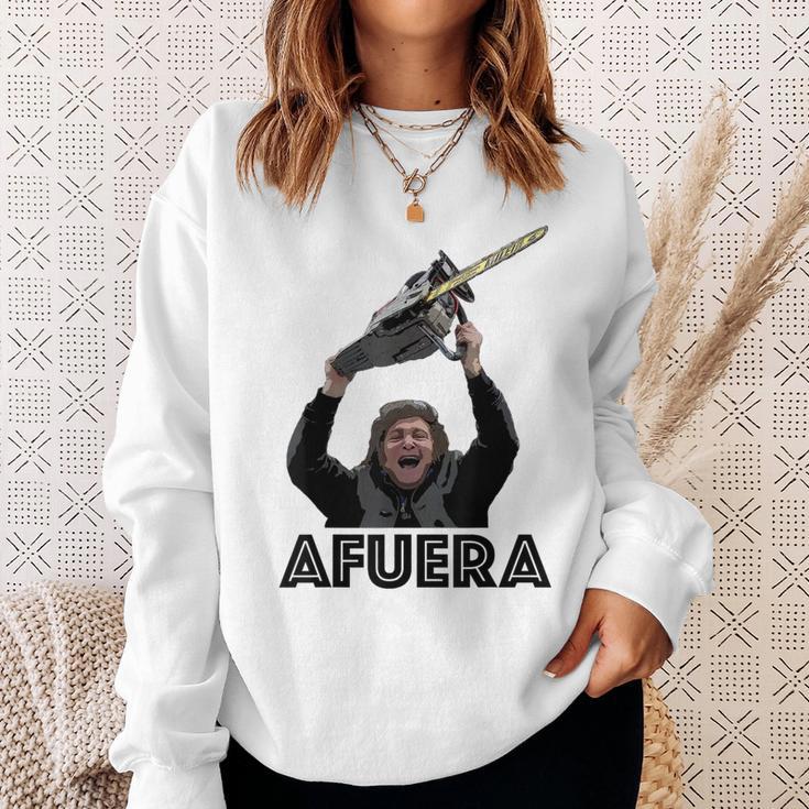 President Milei Afuera Sweatshirt Gifts for Her