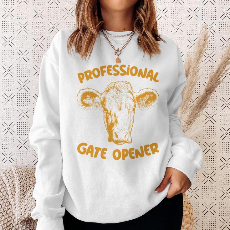 Professional Gate Opener Fun Farm And Ranch Sweatshirt Gifts for Her