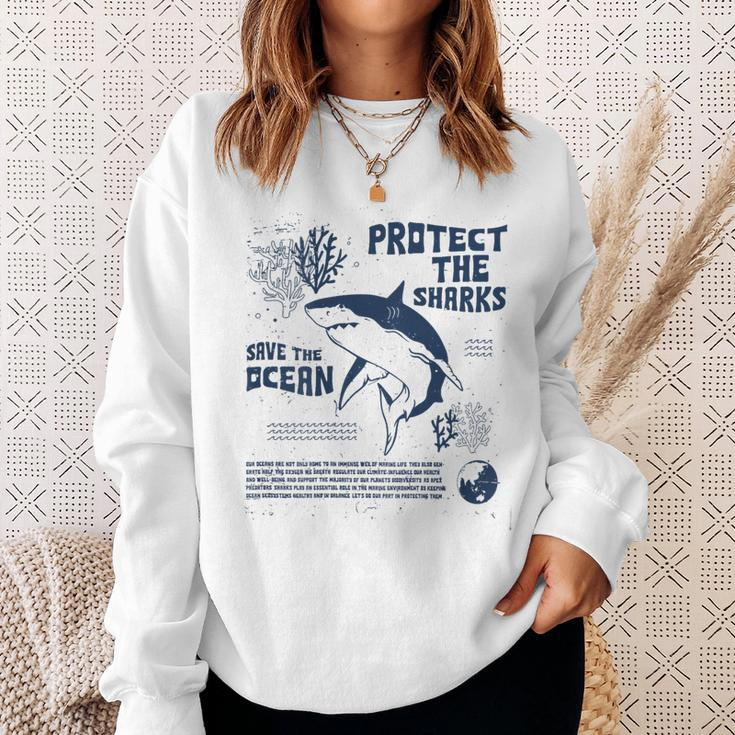 Protect The Local Sharks Scuba Diving Save The Ocean Sweatshirt Gifts for Her