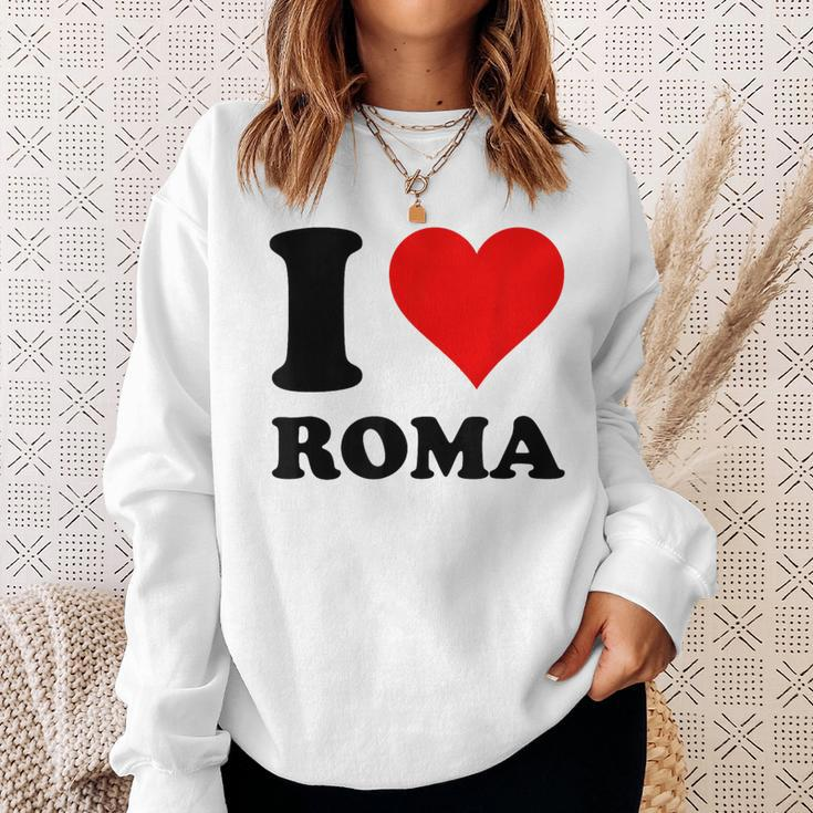 Red Heart I Love Roma Sweatshirt Gifts for Her