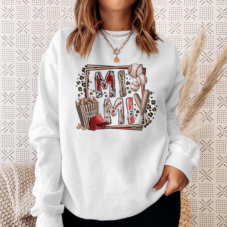 Retro Leopard Baseball Mimi Baseball Lover Sweatshirt Gifts for Her