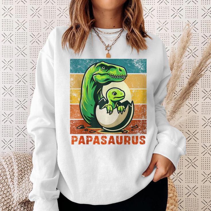 Retro Papasaurusatertag Bester Papa T-Rex Papa Dinosaur Kapuzenjacke Sweatshirt Geschenke für Sie