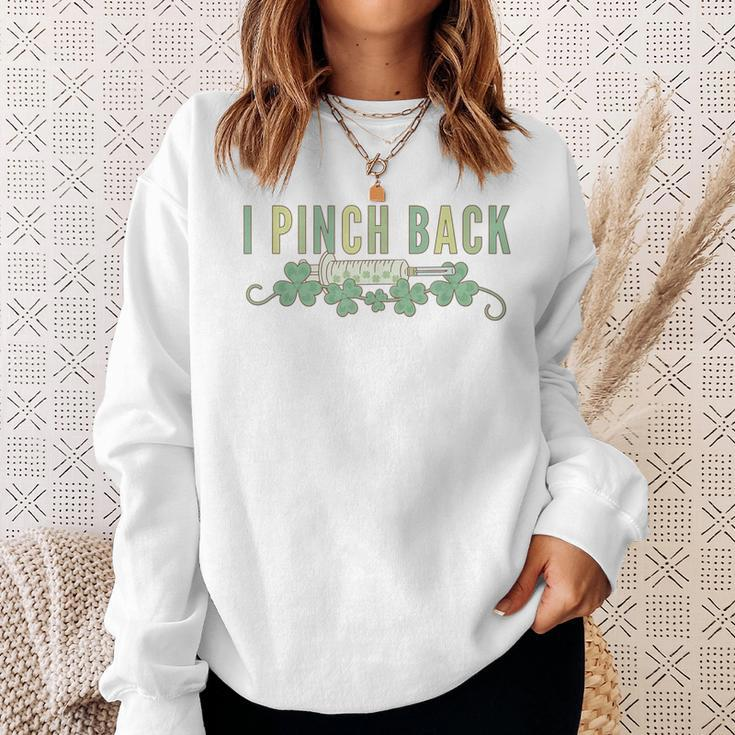 Retro I Pinch Back Aesthetic Injector St Pattys Day Botox Sweatshirt Gifts for Her
