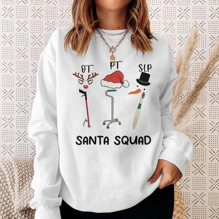 Santa Squad Ot Pt Slp Occupational Therapy Team Christmas Sweatshirt Gifts for Her