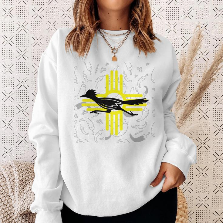 Southwestern New Mexico Spirit Road Runner Zia Chile Pepper Sweatshirt Gifts for Her