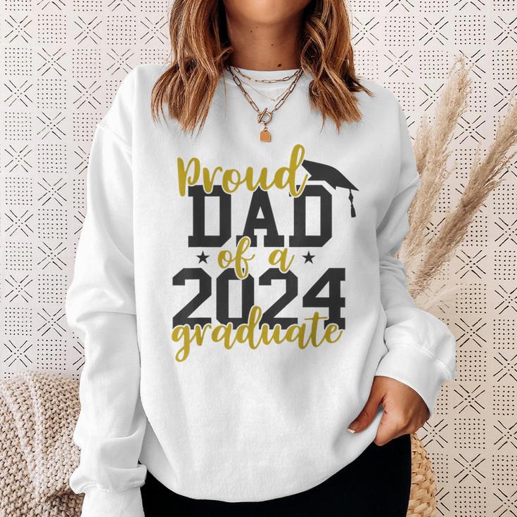 Stolzer Papa Einer Klasseon 2024 Absolventen-Abschluss Sweatshirt Geschenke für Sie