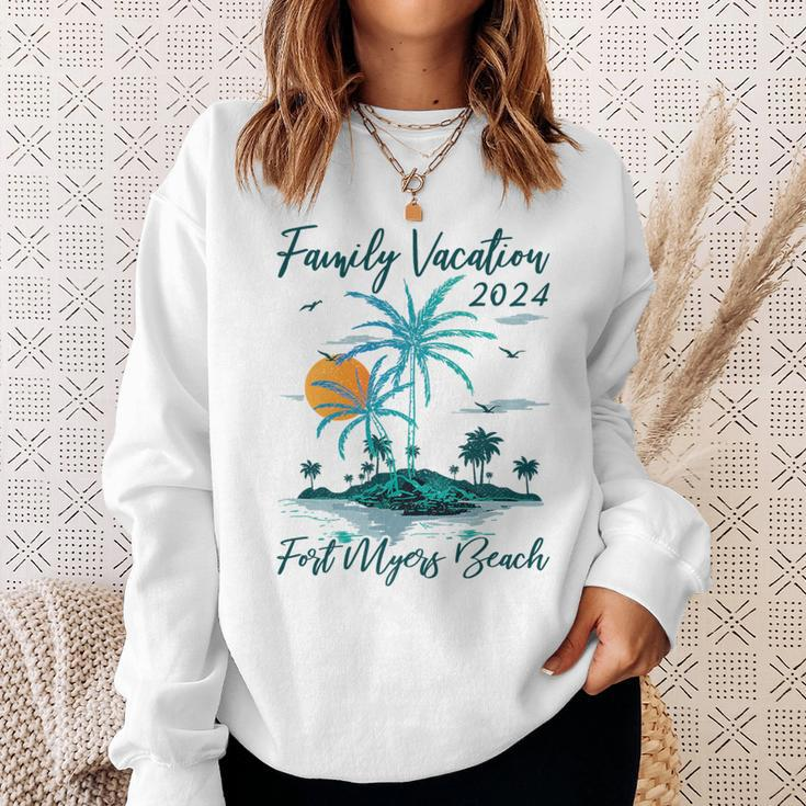 Summer Family Vacation 2024 Florida Fort Myers Beach Sweatshirt Gifts for Her