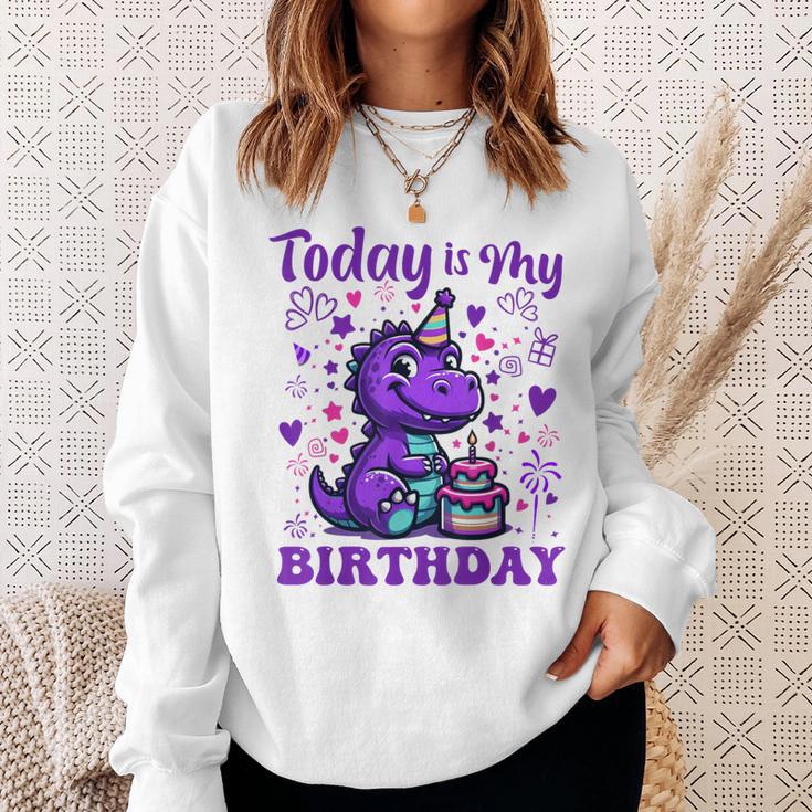 Today Is My Birthday Dinosaurier Party Dekorationen Sweatshirt Geschenke für Sie