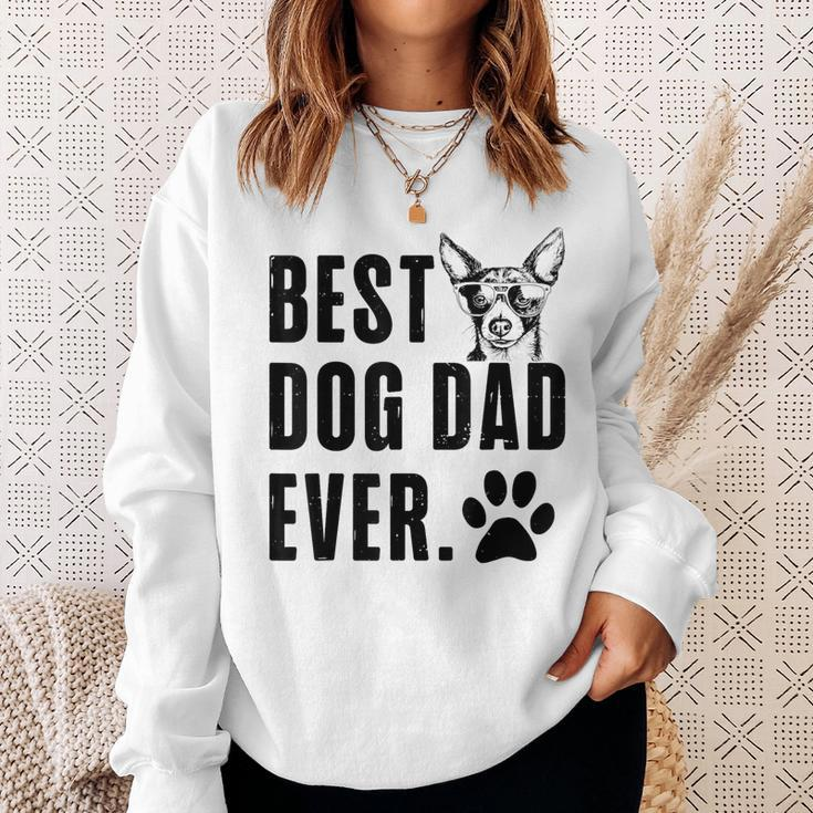 Toy Fox Terrier Daddy Dad Best Dog Dad Ever Men Sweatshirt Gifts for Her