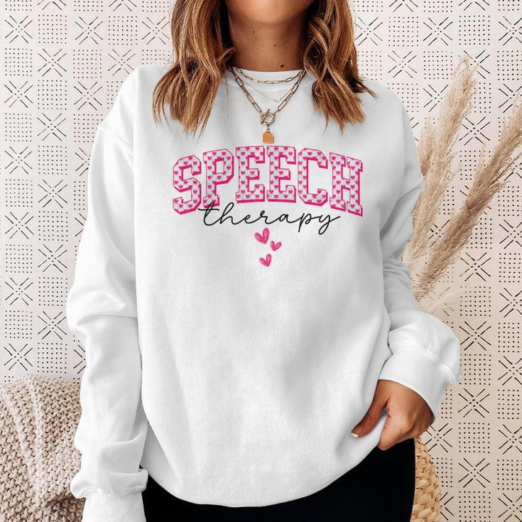 Valentines Day Speech Therapy Slp Speech Therapist Sweatshirt Gifts for Her