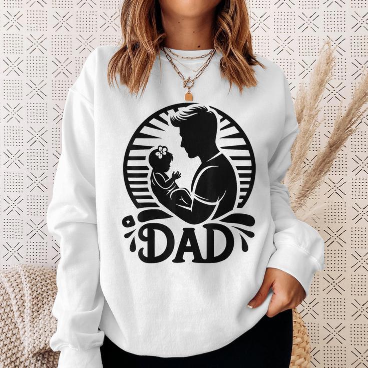 Vatertag Erstes Mal Papa 2024 Soon To Be Dad New Dad Sweatshirt Geschenke für Sie