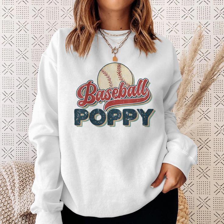 Vintage Baseball Poppy Retro Baseball Pride Sweatshirt Gifts for Her