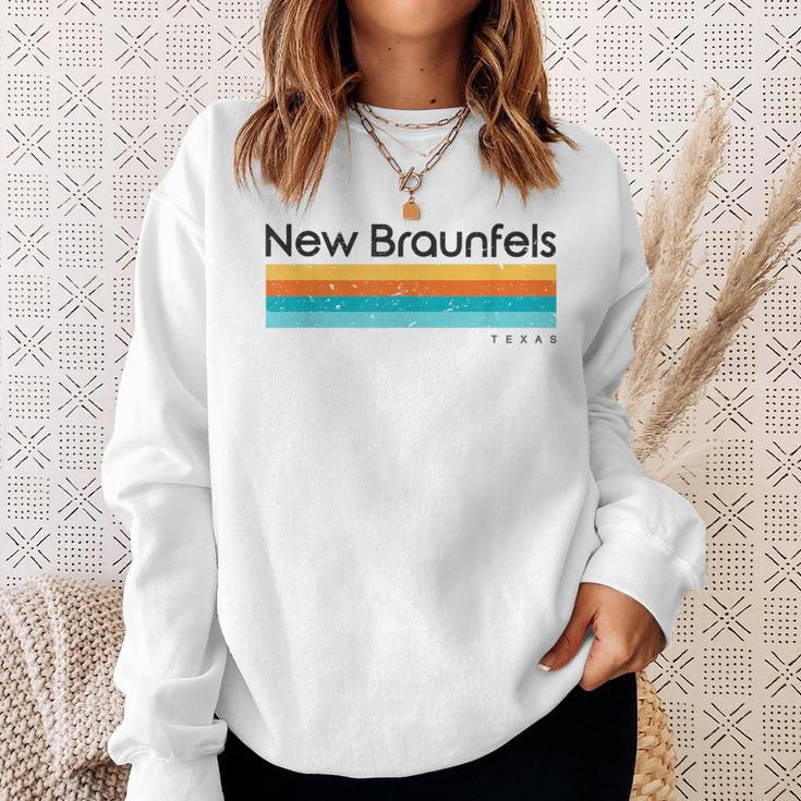 Vintage New Braunfels Tx Texas Usa Retro Sweatshirt Gifts for Her