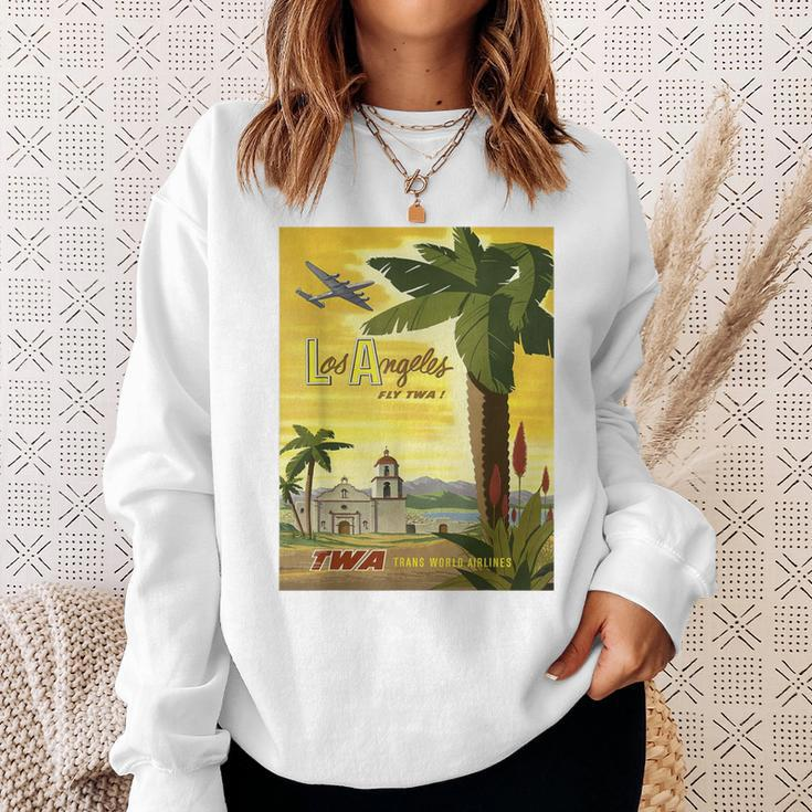 Vintage Poster Los Angeles Retro Sweatshirt Gifts for Her
