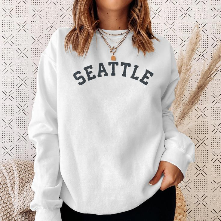 Vintage SeattleOld Retro Seattle Sports Sweatshirt Gifts for Her