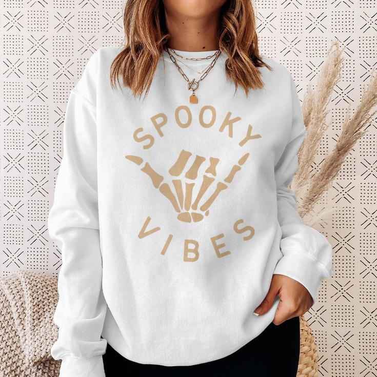 Vintage Spooky Vibes Trick-Or-Treat Scary Horror Sweatshirt Gifts for Her