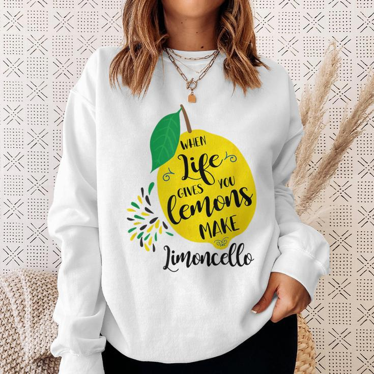 Wenn Das Leben Dir Zitronen Gibt Macht Limoncello Positive S Sweatshirt Geschenke für Sie