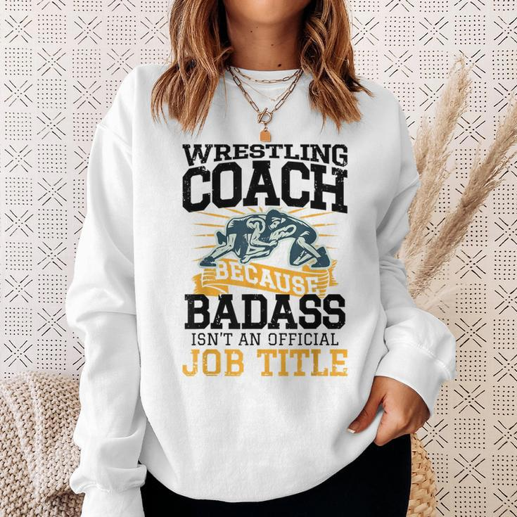 Wrestling Coach Vintage For Wrestle Man Sweatshirt Gifts for Her