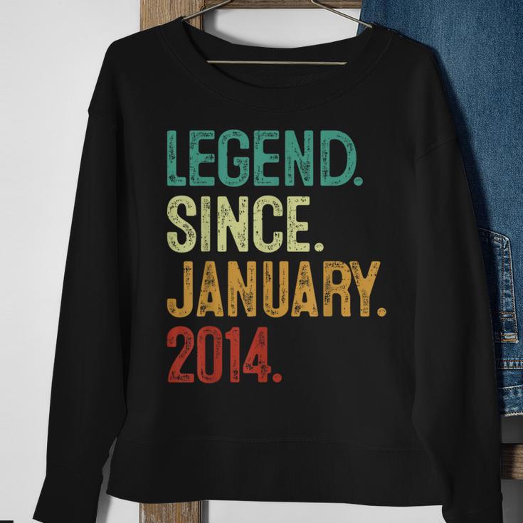 10 Years Old Legend Since January 2014 10Th Birthday Sweatshirt Gifts for Old Women