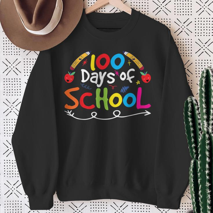 100 Tage Schule Team Süß Sprüche Sweatshirt Geschenke für alte Frauen
