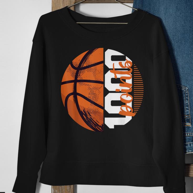 1000 Points Basketball Scorer High School Basketball Player Sweatshirt Gifts for Old Women