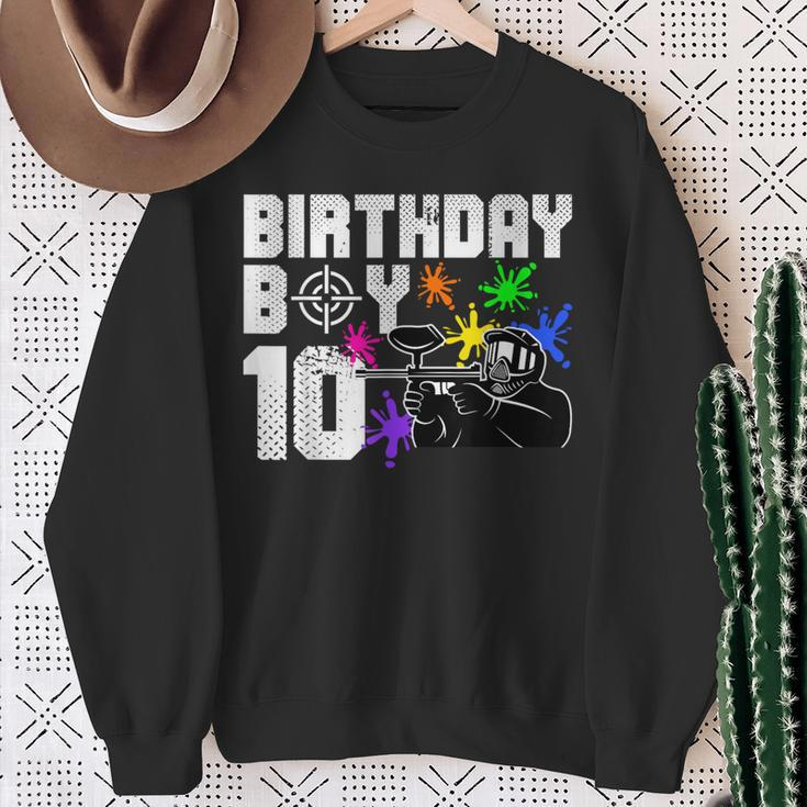 10Th Birthday Paintball Outdoor Sport 10 Year Old Sweatshirt Gifts for Old Women