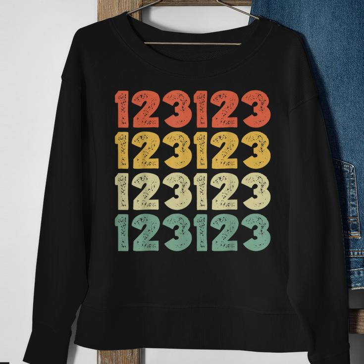 123123 123123 New Year's Eve 2023 Happy Years Day 2024 Sweatshirt Gifts for Old Women