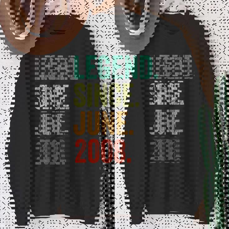 16 Years Old Legend Since June 2008 16Th Birthday Sweatshirt Gifts for Old Women