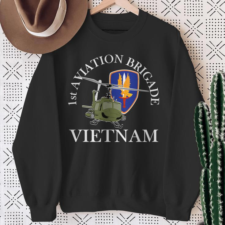 1St Aviation Brigade Vietnam Veteran The Golden Hawks Xmas Sweatshirt Gifts for Old Women