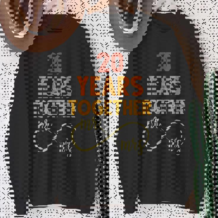 20 Años Juntos Sr & Señora Pareja Coincidencia 20 Aniversario Camisa de entrenamiento Regalos para ancianas