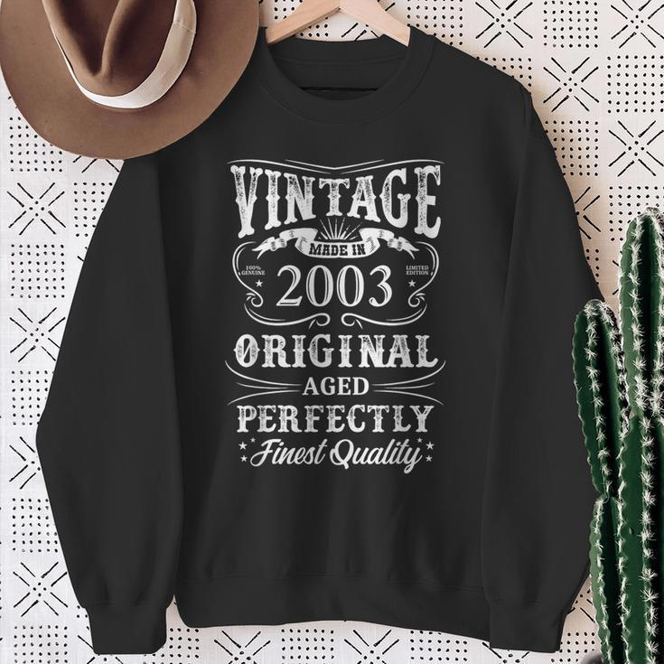 2003 Original Birth Year Vintage Made In 2003 Sweatshirt Gifts for Old Women