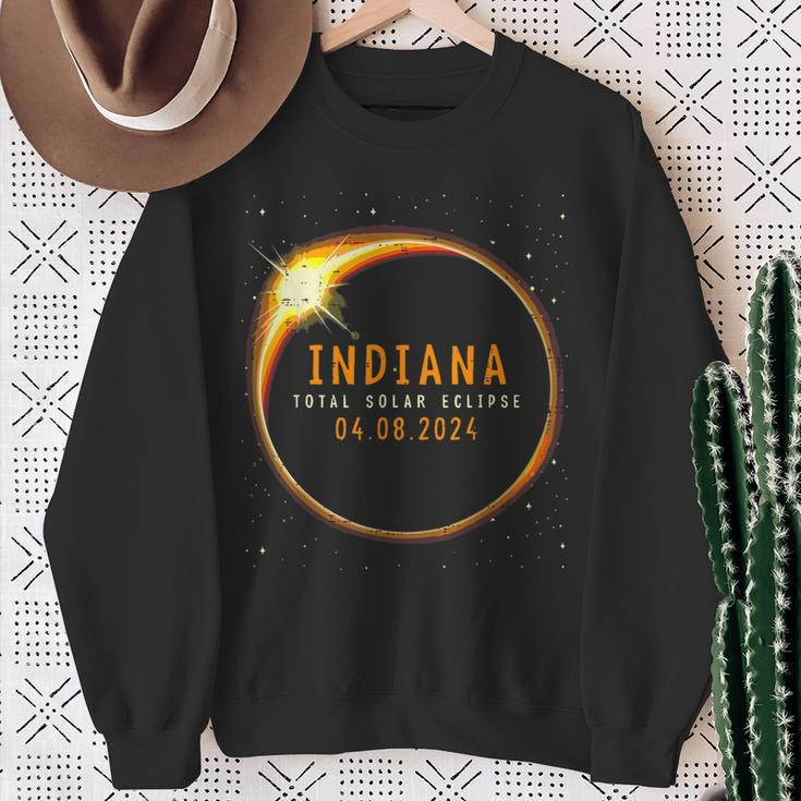 2024 Solar Eclipse Indiana Usa Totality Sweatshirt Gifts for Old Women